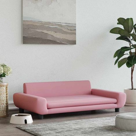 vidaXL Lettino per Cani Rosa 100x54x33 cm in Velluto