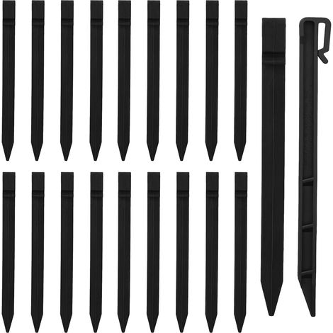 Lot de 30 piquets d'ancrage de Jardin en Plastique très résistants pour Maintenir Le Fond du Filet de Jardin (1/5)