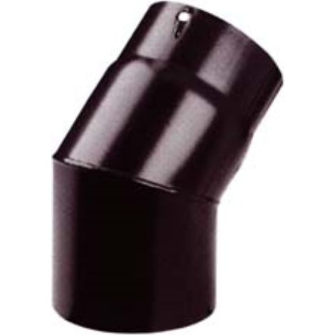 Gomito 45° porcellanato per stufe a legna nero opaco pesante mm.1,2 - ø cm.16 1 pezzi Save