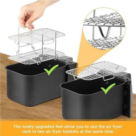 Friteuse à air Dual Air Fryer en acier inoxydable 304 - - Accessoires de friteuse (1/3)