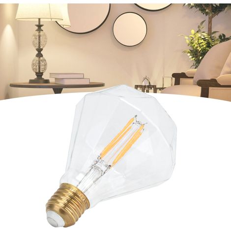 Ampoule LED E27 4W à filament décoratif vintage pour lustre ou applique murale, 220V, lumière chaude transparente (1/5)