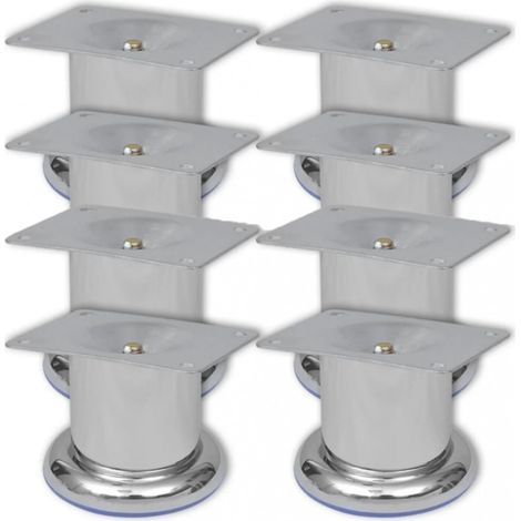 vidaXL Runde Sofabeine 8 Stk. Chrom 60 mm (1/5)