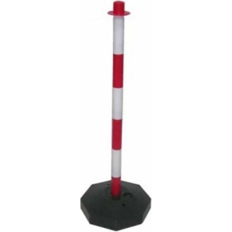 Poste para cadena ATM con altura de 1.5 m y material de acero inoxidable.