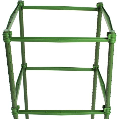 Juego de 12 soportes de plástico para tomateras trepadoras, con brazos de conexión, para plantas trepadoras. (1/5)