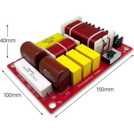 Crossover Haut-Parleur - 2 Voies - 2800 Hz à 2900 Hz Réglable - 300 W - 4 à 8 Ohms - Pour Enceintes Domestiques et Scéniques - 1 Pièce (1/5)