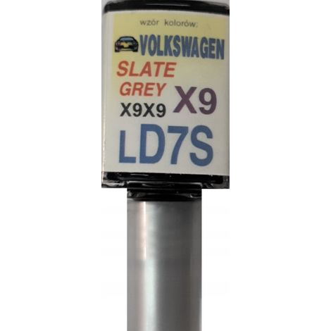 Reparación de arañazos en la pintura del VW LD7S X9 gris pizarra con sistema de aire acondicionado 10 ML (1/5)
