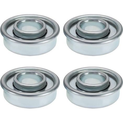 Roulements de Roue pour Tracteurs de Pelouse 4 Pièces Roulement de Roue de Tondeuse à Gazon Roulement en Acier 28.5mm OD 12.7mm ID Argent (1/5)