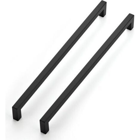(2er-Pack) Schwarze Möbelgriffe 320 mm für Küchenschränke, Schubladengriffe, schwarze Türgriffe für Küchenschränke