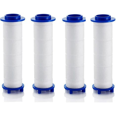 4 éléments filtrants en coton PP, éléments filtrants de douche, pour osmose inverse et filtration des particules (9,5 cm)