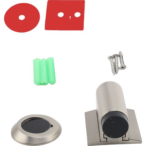 Butée porte magnétique zinc allié dissimulée anti-collision – Sol maison bureau chambre fil argent 1 set, quincaillerie (1/5)
