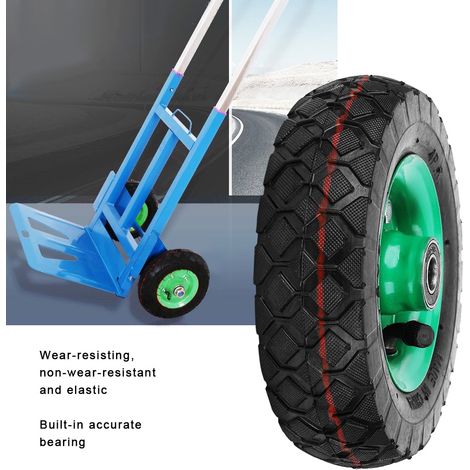1 pneu gonflable en caoutchouc anti-usure 150 mm pour roue chariot industriel 250 kg 36 psi roulement 6001-2RS (1/5)