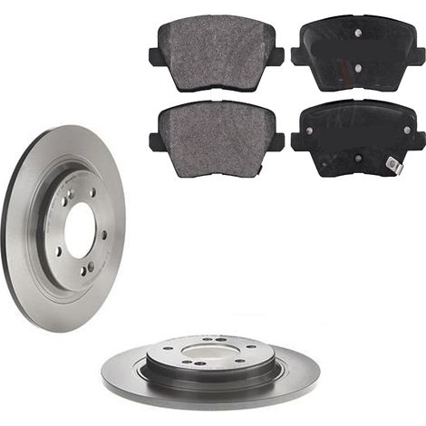 KIT FRENI POSTERIORI compatibile con HYUNDAI i30, FASTBACK (PDE,PD,PDEN) - DISCHI + PASTIGLIE OEM: P30109, P30106 / 18423 , 18609 /SOSTITUZIONE DIRETTA/BASSA POLVERE/SILENZIOSO (1/5)