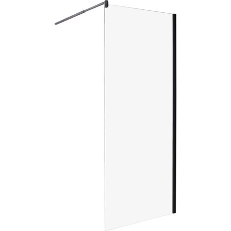 Duschwand AHAUS 80 x 190 cm Schwarz