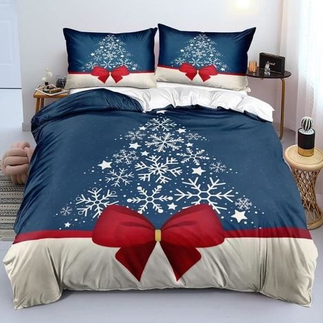 Housse de Couette Noël - 220x240 cm - Fermeture Éclair - Doux et confortable (1/4)