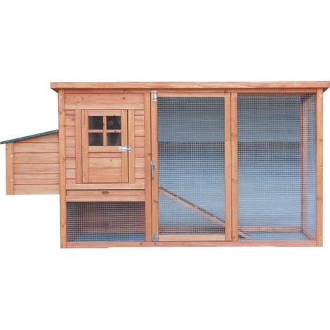 Casetta per galline pollaio foresta in legno bicolore 140x70 - Foresta (1/5)