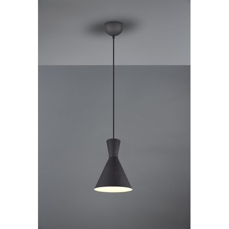 LED Pendelleuchte 1-flammig mit Metallschirm Schwarz, Ø 20cm (1/5)