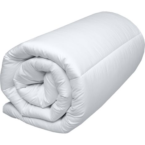 Couette chaude respirante premium 533 g/m² traitement anti acarien Blanc 140x200 cm