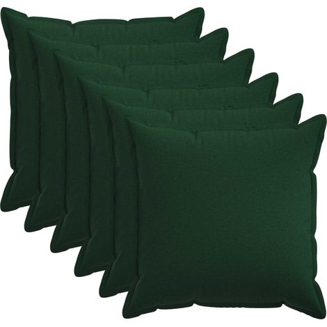 Housse de coussin 6 pcs HOUTEN Vert foncé 55 x 55 cm vidaXL