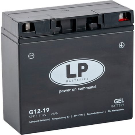 Batterie moto 12V 21Ah – Puissance de démarrage 230A – Technologie Gel – Sans entretien – Dimensions 181x76x167mm – Landport