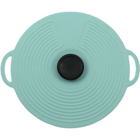 Tapa de silicona con ventosa, ideal para tazas, ollas y cuencos, mantiene la cocina limpia (azul claro, 15,2 cm, 2 unidades). (1/5)