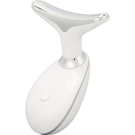 Appareil de beauté pour le cou : lumière colorée, vibrations, lifting, raffermissement, appareil de beauté blanc (1/5)