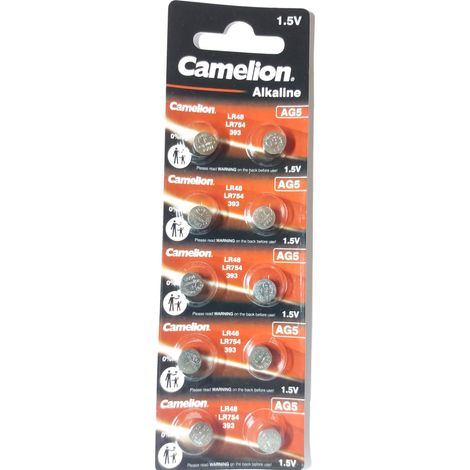 Camelion Piles Boutton LR754 Pack DE 10