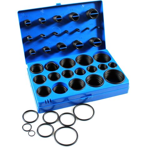 HFS (R) 419 pz Universal O-Ring Assortimento Set Metrico Kit Automotive Guarnizione Gomma Guarnizione