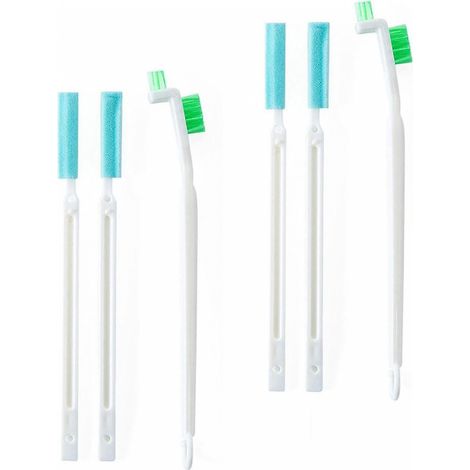 BEBUSINGOTO Juego de cepillos de limpieza para detalles profundos, mango delgado, ideal para agujeros pequeños, esquinas de botellas y azulejos. (1/5)
