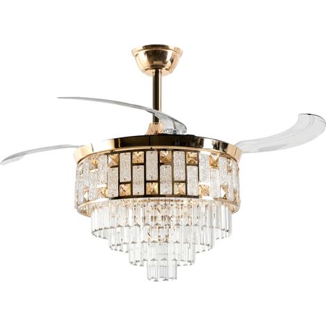 Deckenventilator mit Licht ALAPAHA mit Fernbedienung LED Gold (1/5)