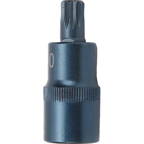 Bussola per cacciavite a 12 punte da 1/2" – M10 – brunita – acciaio legato S2 – adattatore per inserti – forza di bloccaggio rinforzata