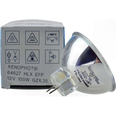 Ampoule halogène 100 W 12 V GZ6.35 avec revêtement dichroïque pour projecteurs et appareils médicaux (1/5)