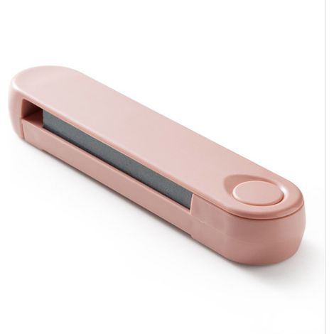Aiguiseur De Couteaux Double Face Avec Couvercle En Abs Pour Cuisine Et Ciseaux - Rose - 1 Pièce (1/2)
