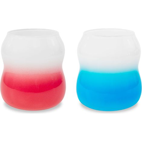 WD LifeStyle Set 2 Bicchieri Acqua 450 ml Rosa e Azzurro