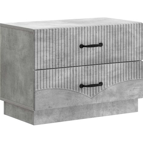 Bedside Cabinet with Drawer Concrete Grey 62 x 34.5 x 44.5 cm vidaXL