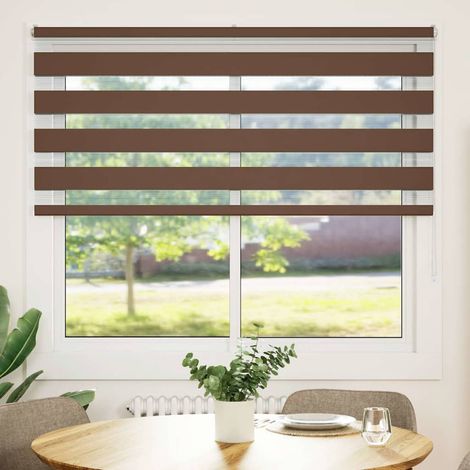 Maison Exclusive - Estor cebra marrón 160x150 cm tejido ancho 155