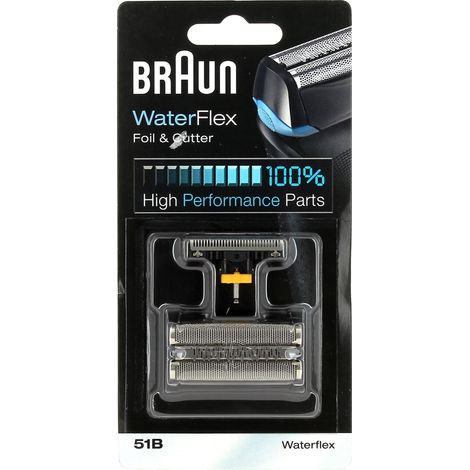 Tête de rasoir compatible Braun 51S 51B – Films de cisaillement alternatifs – Pour rasoirs séries 1, 3, 5, 7, 9 – 1 pièce (1/2)