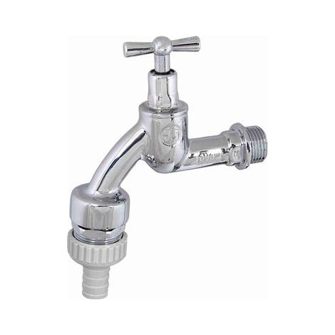 Schlösser Armaturen AUSLAUFVENTIL MIT RB, RV, SV KNEBEL-OT, 1/2", POLIERT CHROM, DVGW (1/3)