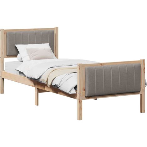 Maison Exclusive - Struttura del Letto con testiera Marrone e taupe 75 x 190 cm