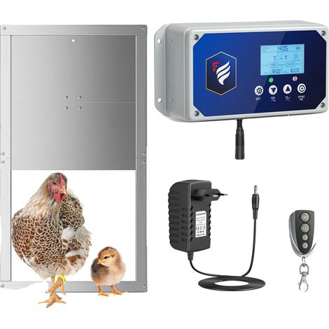 Puerta automática para gallinero, con control remoto, función de temporizador y puerta. (1/2)