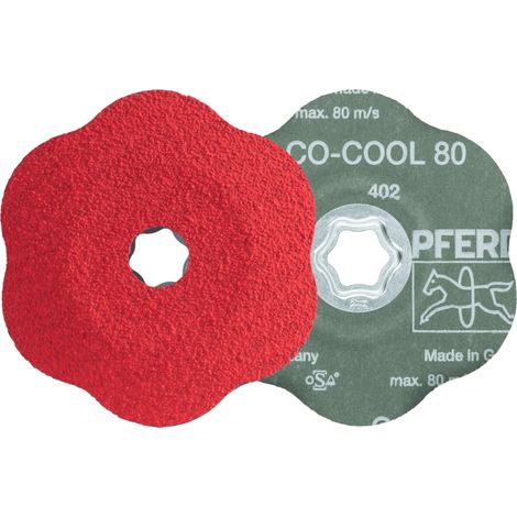PFERD TOOLS COMBICLICK Keramikkorn Fiberscheibe Ø125mm CO-COOL80 CONTOUR für Konturen 25 Stk (1/5)