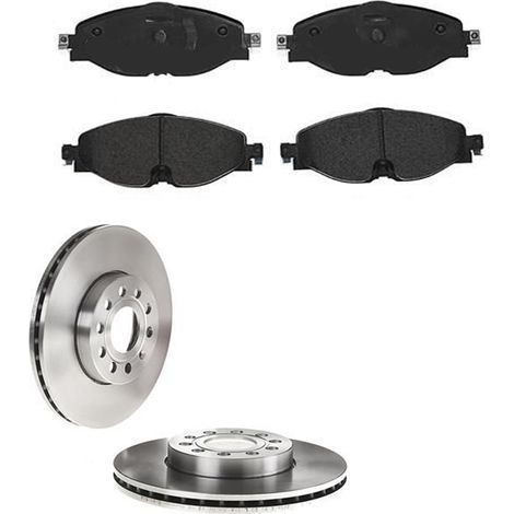KIT FRENI ANTERIORI compatibile con SKODA KAROQ (NU7) - DISCHI + PASTIGLIE OEM: P 85 126 , P 85 147 / 17521 , 17558 /SOSTITUZIONE DIRETTA/BASSA POLVERE/SILENZIOSO (1/5)