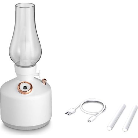 Humidificador de niebla, humidificador de atenuación continua, difusor de aceites esenciales (blanco) (1/5)