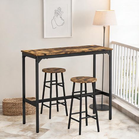 Ensemble table de bar et tabourets en MDF 105 x 40 x 90 cm (1/5)