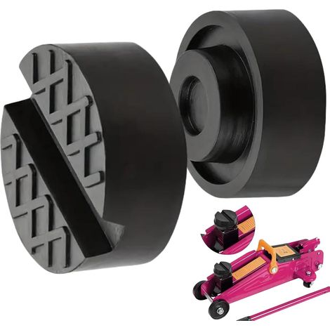 Bloc Caoutchouc,2 Pièces Caoutchouc Cric,Tampon pour Cric,Coussin en Caoutchouc Cric Voiture,Bloc Cric de Voiture à Fente,Bloc en Caoutchouc Cric,pour Chariot et Plate Forme de Levage (1/5)