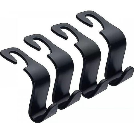 BEBUSINGOTO Gancho para reposacabezas de coche, gancho de almacenamiento, gancho para colgar el asiento, accesorio para colgar, 4 unidades (1/5)