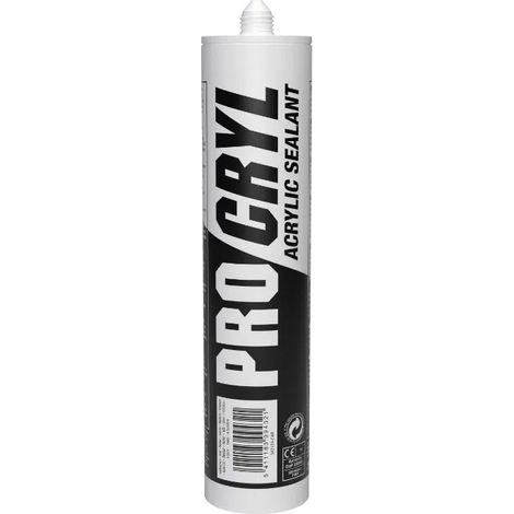 Soudal – Mastic acrylique PRO CRYL blanc 280 ml – Très malléable – Excellente adhérence sur matériaux poreux – Recouvrable après durcissement