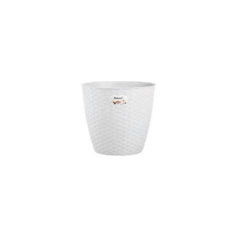VASO NATURAL BIANCO Ø CM. 19- - cm. 19x17.5h. - lt.3 - 4 pezzi STEFANPLAST