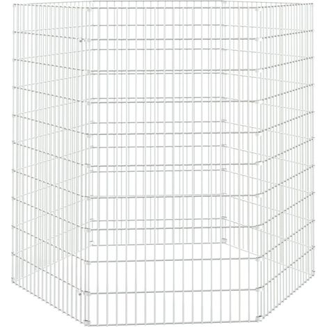 Recinto per Animali Ruspante 6 Pannelli 54x100 cm Ferro Zincato vidaXL
