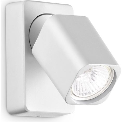 Spot Contemporaneo Rudy Alluminio Bianco 1 Luce Gu10 35W 3000K Ip20