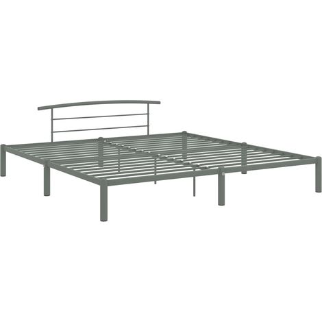 Maison Exclusive - Bettgestell Grau Metall 180x200 cm